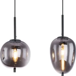 Riippuvalaisin Globo Blacky, 100cm, savunharmaa/musta