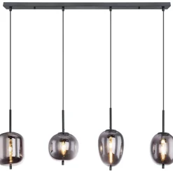 Riippuvalaisin Globo Blacky, 100cm, savunharmaa/musta