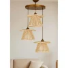 Riippuvalaisin Linento Lighting BK180 3-osainen kupari/luonnonvalkoinen