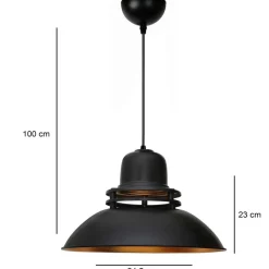 Riippuvalaisin Linento Lighting 241753, Ø34.5cm, musta