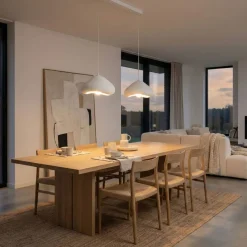 Riippuvalaisin Linento Lighting Lora 30-2-C-Luna, 2-osainen, valkoinen