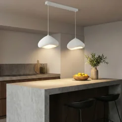 Riippuvalaisin Linento Lighting Lora 30-2-C-Luna, 2-osainen, valkoinen