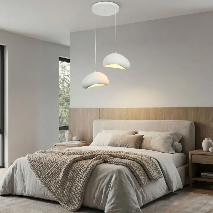 Riippuvalaisin Linento Lighting Loval 30-2-T-Luna, 2-osainen, valkoinen