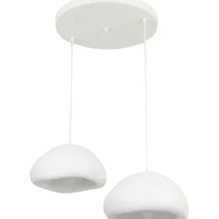 Riippuvalaisin Linento Lighting Loval 40-40-T-Luna, 2-osainen, valkoinen