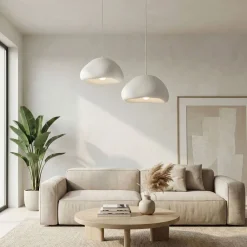 Riippuvalaisin Linento Lighting Loval 40-40-T-Luna, 2-osainen, valkoinen