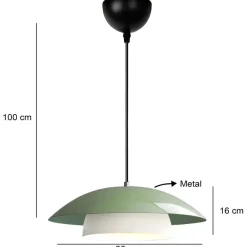 Riippuvalaisin Linento Lighting 241701, mintunvihreä