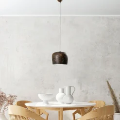 Riippuvalaisin Linento Lighting YOZGAT-N-1409-RETRO, Ø23cm, tummanruskea