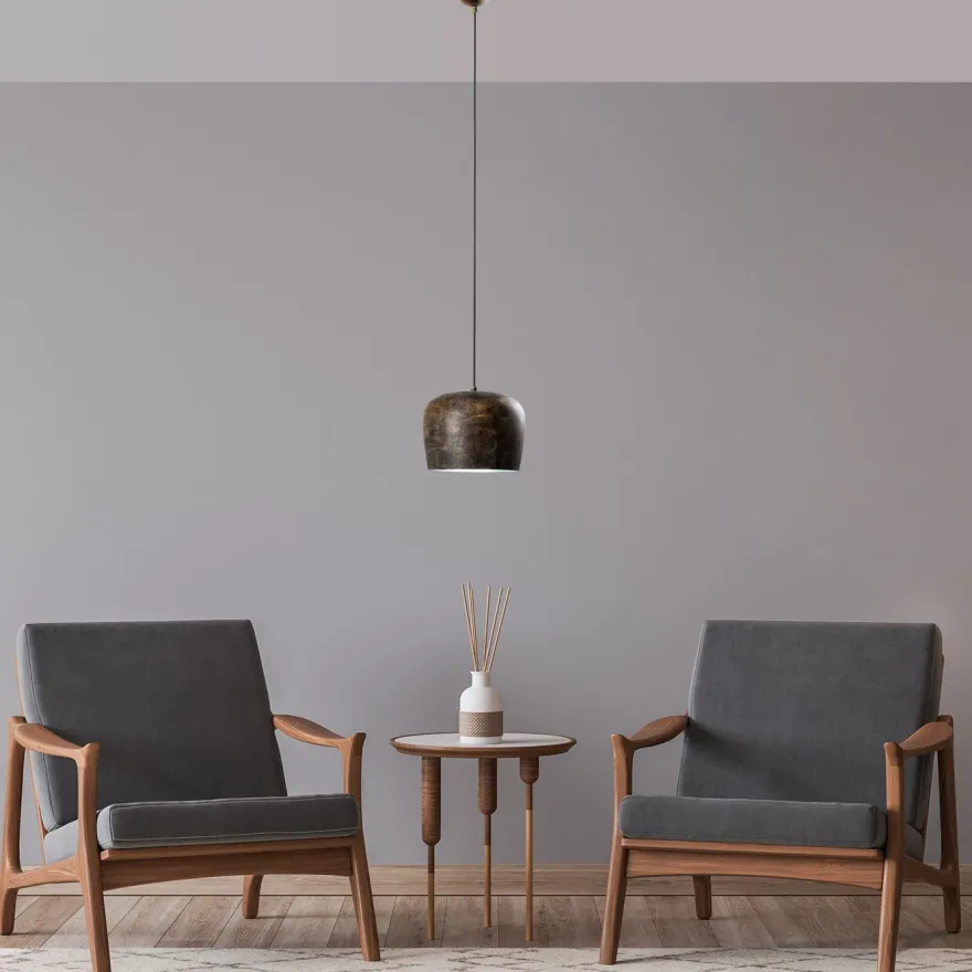 Riippuvalaisin Linento Lighting YOZGAT-N-1409-RETRO, Ø23cm, tummanruskea
