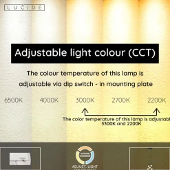 Riippuvalaisin Lucide Calina, Ø41.9cm, IP20, 7.4W, musta