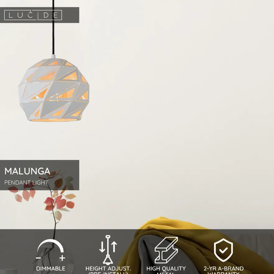 Riippuvalaisin Lucide Malunga, Ø25cm, IP20, eri värejä