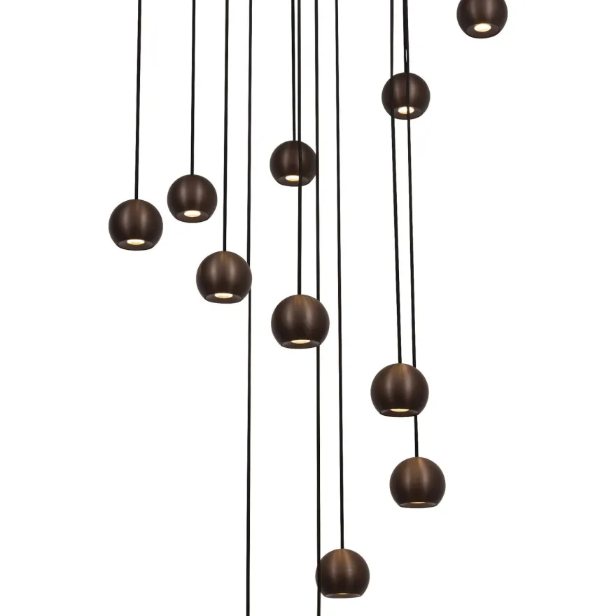 Riippuvalaisin Lucide Montana, 55x55cm, IP20, 5.7W, ruskea
