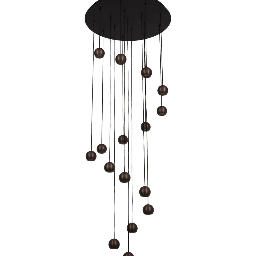 Riippuvalaisin Lucide Montana, 55x55cm, IP20, 5.7W, ruskea