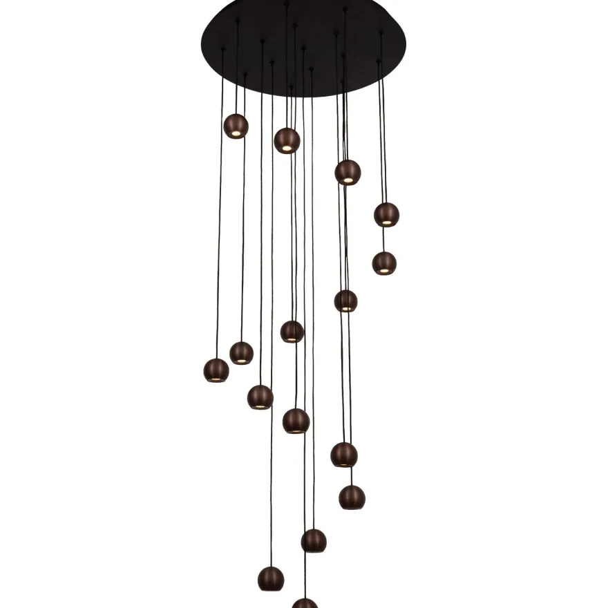 Riippuvalaisin Lucide Montana, 55x55cm, IP20, 5.7W, ruskea