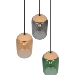 Riippuvalaisin Trio Cork, 3-os, E27, moniväri