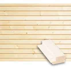 Rimapaneeli Tuuli Sauna, 28x58mm, TK, kuusi, puuvalmis