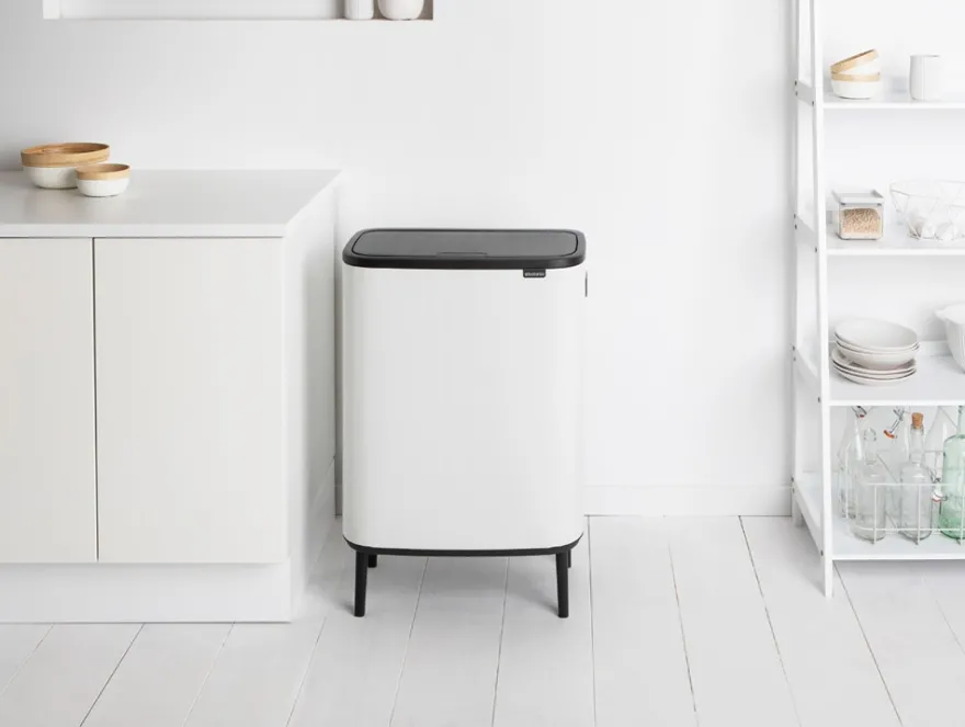 Roska-astia Brabantia Bo Touch Hi, 2 x 30L, White
