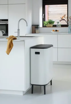 Roska-astia Brabantia Bo Touch Hi, 2 x 30L, White