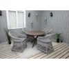 Ruokailuryhmä Baltic Garden, Ø112cm Scottsdale-pöytä + 4 Rosie-tuolia