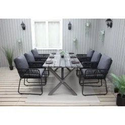Ruokailuryhmä Baltic Garden, 190x86cm Scottsdale-pöytä + 6 Maggie-tuolia