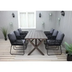 Ruokailuryhmä Baltic Garden, 190x86cm Scottsdale-pöytä + 6 Maggie-tuolia