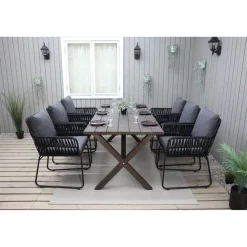 Ruokailuryhmä Baltic Garden, 190x86cm Scottsdale-pöytä + 6 Maggie-tuolia