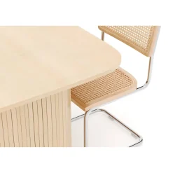 Ruokailuryhmä Kopparbo, 160cm pöytä + 4 Build tuolia, valkoinen (01705)
