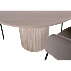 Ruokailuryhmä Venture Home, ⌀110cm Bianca-pöytä + 4 beigeä Berit-tuolia