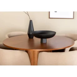 Ruokailuryhmä Venture Home, ⌀110cm Bianca-pöytä + 4 beigeä Berit-tuolia