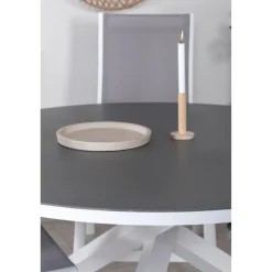 Ruokailuryhmä Venture Home, ø140cm Copacabana-pöytä + 4 Albany-tuolia