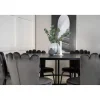 Ruokailuryhmä Venture Home, ⌀140cm Copenhagen-pöytä + 6 harmaata Limhamn-tuolia, sametti