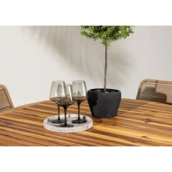 Ruokailuryhmä Venture Home, ø120cm Lumpur-pöytä + 4 Lindos-tuolia, käsinojilla