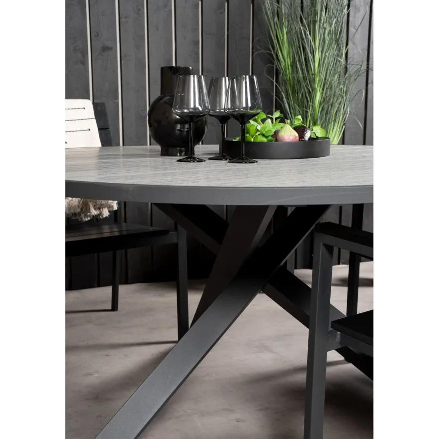 Ruokailuryhmä Venture Home, ø140cm Parma-pöytä + 4 Levels-tuolia