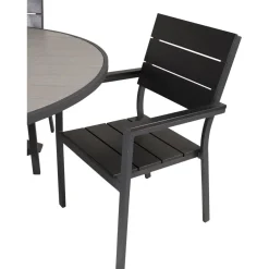 Ruokailuryhmä Venture Home, ø140cm Parma-pöytä + 4 Levels-tuolia