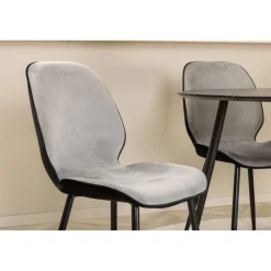 Ruokailuryhmä Venture Home, ⌀100cm Silar-pöytä + 4 harmaata Emma-tuolia