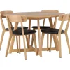 Ruokailuryhmä Venture Home, ⌀120cm Yakidon-pöytä + 4 Sanjos-tuolia