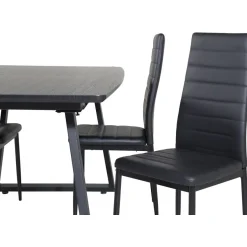 Ruokailuryhmä Venture Home, jatkettava Inca-pöytä + 4 Slim High-tuolia, keinonahka