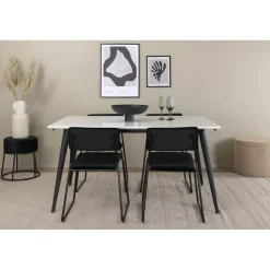 Ruokailuryhmä Venture Home, jatkettava Jimmy-pöytä + 4 Kenth-tuolia, sametti