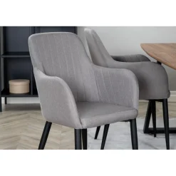 Ruokailuryhmä Venture Home, jatkettava ruskea/musta Inca-pöytä + 4 Comfort-tuolia