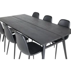 Ruokailuryhmä Venture Home, Sleek-ruokapöytä + 6 Polar-tuolia