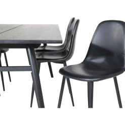 Ruokailuryhmä Venture Home, Sleek-ruokapöytä + 6 Polar-tuolia
