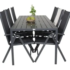 Ruokailuryhmä Venture Home, 205x90cm Break-pöytä + 6 Break-säätötuolia