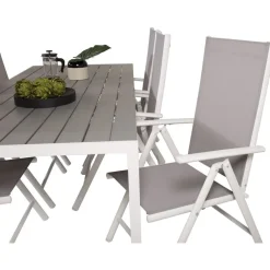 Ruokailuryhmä Venture Home, 205x90cm Break-pöytä + 6 Break-säätötuolia
