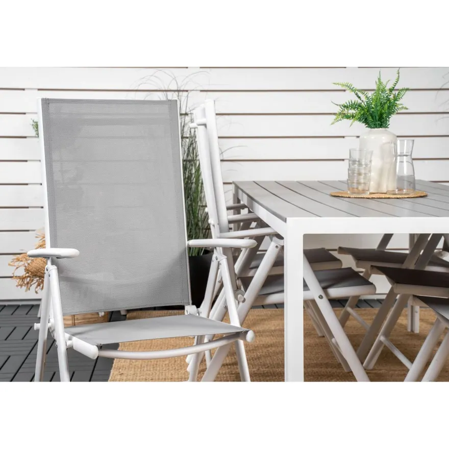 Ruokailuryhmä Venture Home, 205x90cm Break-pöytä + 6 Break-säätötuolia