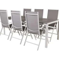 Ruokailuryhmä Venture Home, 205x90cm Break-pöytä + 6 Break-säätötuolia