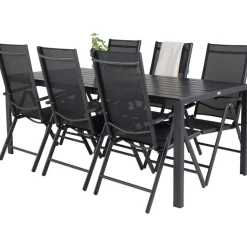 Ruokailuryhmä Venture Home, 205x90cm Break-pöytä + 6 Break-säätötuolia
