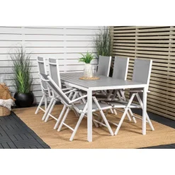 Ruokailuryhmä Venture Home, 205x90cm Break-pöytä + 6 Break-säätötuolia