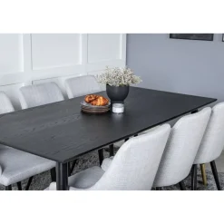 Ruokailuryhmä Venture Home, 180x90cm Dipp-pöytä + 6 harmaata Plaza-tuolia