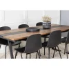 Ruokailuryhmä Venture Home, 200x90cm Jakarta-pöytä + 6 mustaa Arctic-tuolia