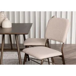 Ruokailuryhmä Venture Home, 120x80cm Kaseidon-pöytä + 4 beigeä Seda-tuolia