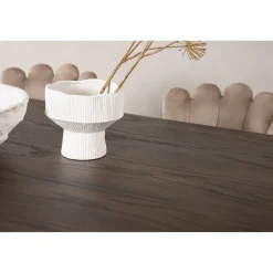 Ruokailuryhmä Venture Home, 220x100cm ruskea Stone Oval -pöytä + 2 beigeä Limhamn- ja 4 beigeä Limnhamn Light -tuolia, sametti